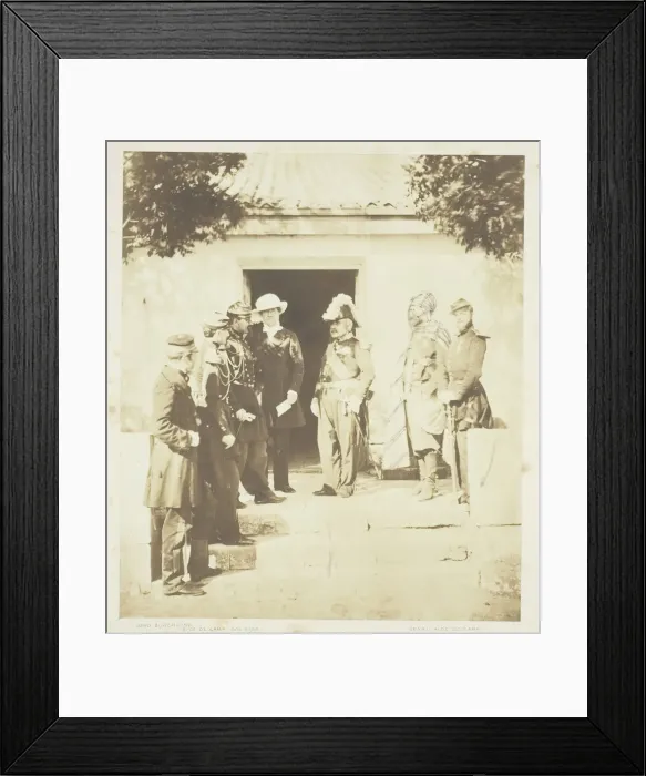 Framed Print : Group at Head Quarters, 1855. Creator: Roger Fenton Framed Print : Group at Head Quarters, 1855. Creator: Roger Fenton