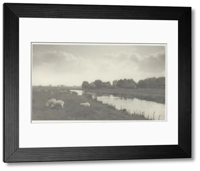 Framed Print : On the River Bure, 1886. Creator: Peter Henry Emerson Framed Print : On the River Bure, 1886. Creator: Peter Henry Emerson