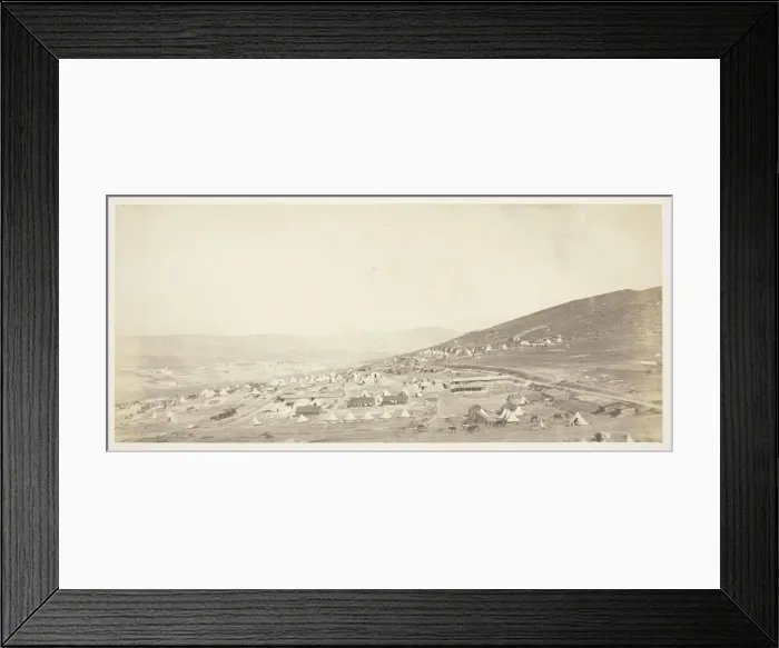 Framed Print : Camp of the 4th Light Dragoons, Officers Quarters, 1855. Creator: Roger Fenton Framed Print : Camp of the 4th Light Dragoons, Officers Quarters, 1855. Creator: Roger Fenton