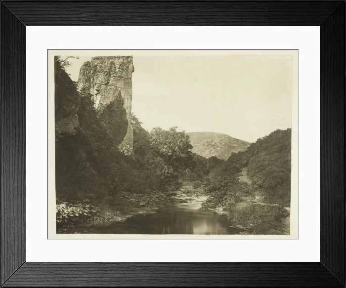 Framed Print : Pickering Tor, Dove Dale, 1880s. Creator: Peter Henry Emerson Framed Print : Pickering Tor, Dove Dale, 1880s. Creator: Peter Henry Emerson