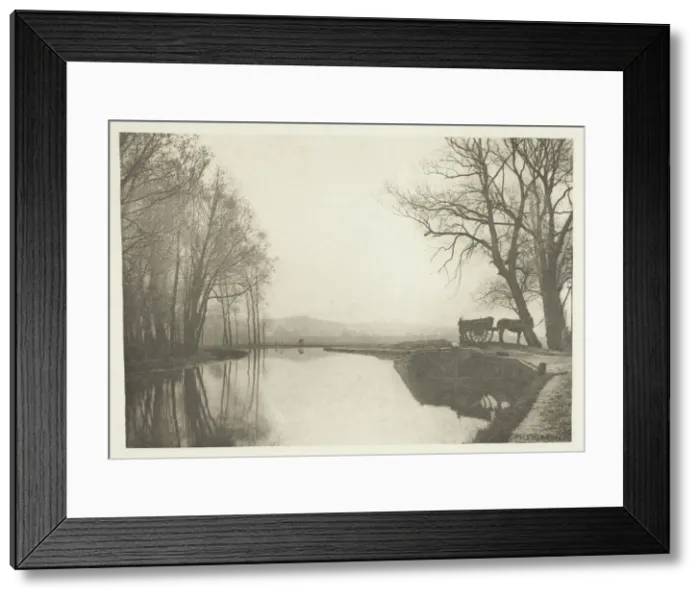 Framed Print : The Compleat Angler, 1880s. Creator: Peter Henry Emerson