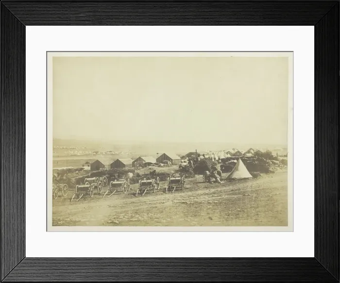 Framed Print : Artillery Waggons, Balaklava in the Distance, 1855. Creator: Roger Fenton Framed Print : Artillery Waggons, Balaklava in the Distance, 1855. Creator: Roger Fenton