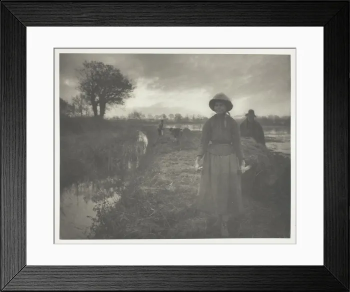 Framed Print : Poling the Marsh Hay, 1886. Creator: Peter Henry Emerson Framed Print : Poling the Marsh Hay, 1886. Creator: Peter Henry Emerson