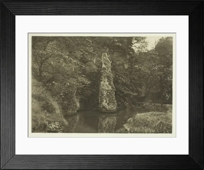Framed Print : Pike Pool, Beresford Dale, 1880s. Creator: Peter Henry Emerson Framed Print : Pike Pool, Beresford Dale, 1880s. Creator: Peter Henry Emerson