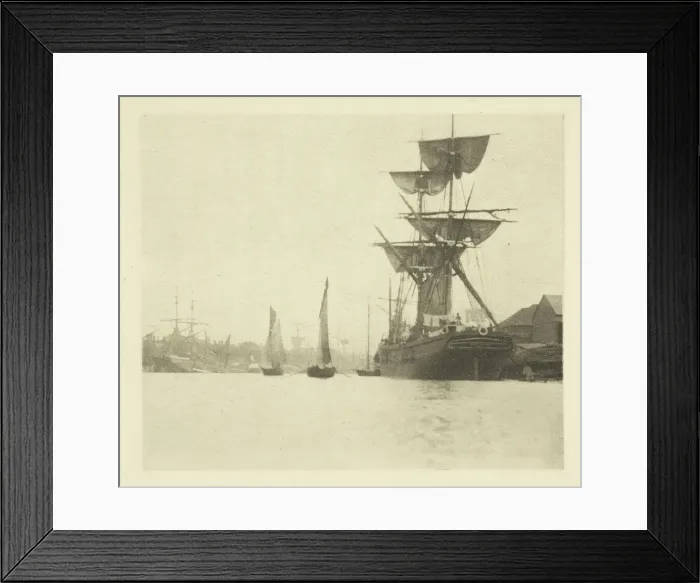 Framed Print : Return of the Shrimpers, 1887. Creator: Peter Henry Emerson Framed Print : Return of the Shrimpers, 1887. Creator: Peter Henry Emerson