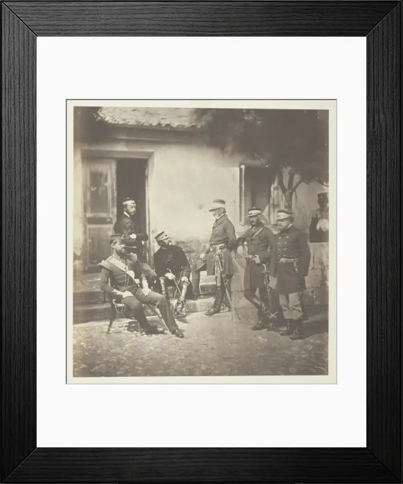 Framed Print : Major General Estcourt and Staff, 1855. Creator: Roger Fenton Framed Print : Major General Estcourt and Staff, 1855. Creator: Roger Fenton
