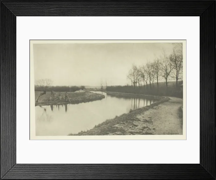Framed Print : The River Stort, 1888. Creator: Peter Henry Emerson Framed Print : The River Stort, 1888. Creator: Peter Henry Emerson