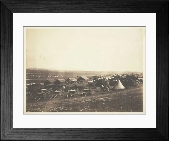 Framed Print : Artillery Waggons, Balaklava in the Distance, 1855. Creator: Roger Fenton Framed Print : Artillery Waggons, Balaklava in the Distance, 1855. Creator: Roger Fenton