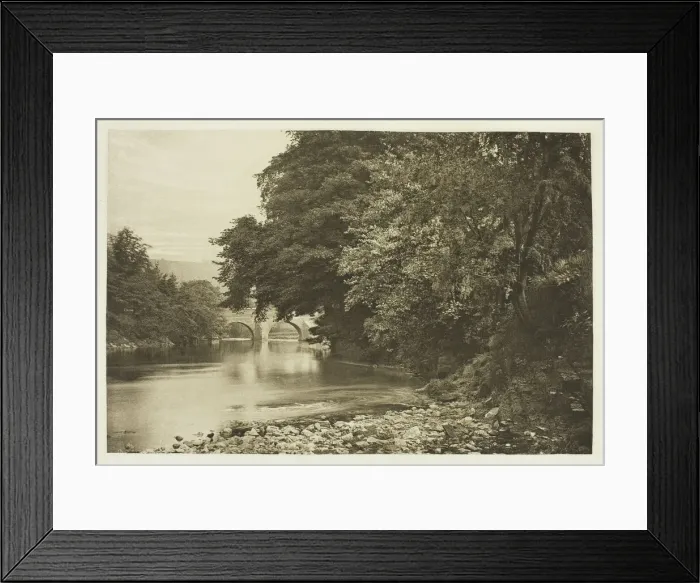 Framed Print : Rowsley Bridge, on the Derwent, 1880s. Creator: Peter Henry Emerson Framed Print : Rowsley Bridge, on the Derwent, 1880s. Creator: Peter Henry Emerson