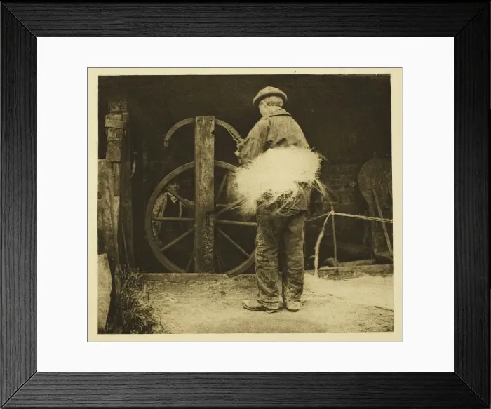 Framed Print : Rope-Spinning, 1887. Creator: Peter Henry Emerson Framed Print : Rope-Spinning, 1887. Creator: Peter Henry Emerson