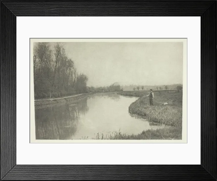 Framed Print : The October Hole, Near Hoddesdon, 1880s. Creator: Peter Henry Emerson Framed Print : The October Hole, Near Hoddesdon, 1880s. Creator: Peter Henry Emerson
