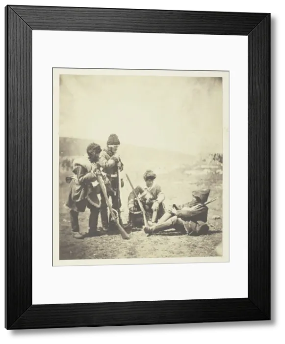 Framed Print : Men of the 77th ready for the Trenches, 1855. Creator: Roger Fenton