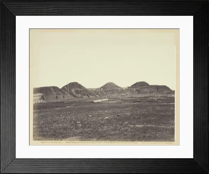 Framed Print : Three First Traverses on Land End, Fort Fisher, North Carolina, January 1865