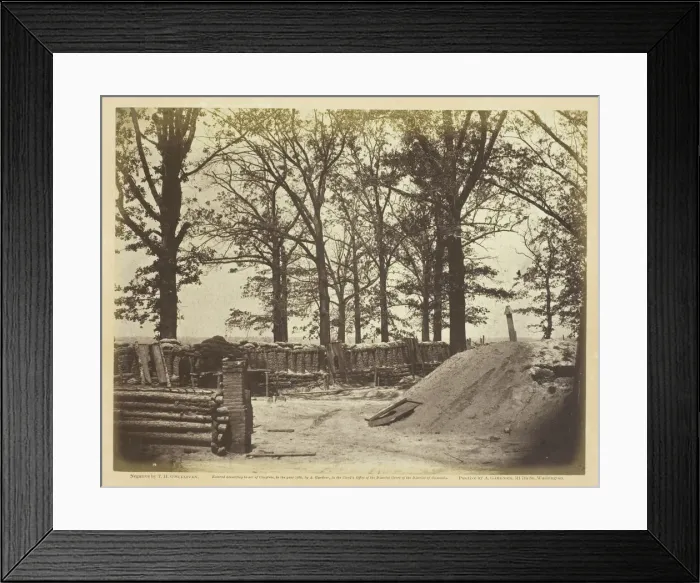 Framed Print : View of the Interior of Fort Steadman, May 1865. Creator: Alexander Gardner Framed Print : View of the Interior of Fort Steadman, May 1865. Creator: Alexander Gardner