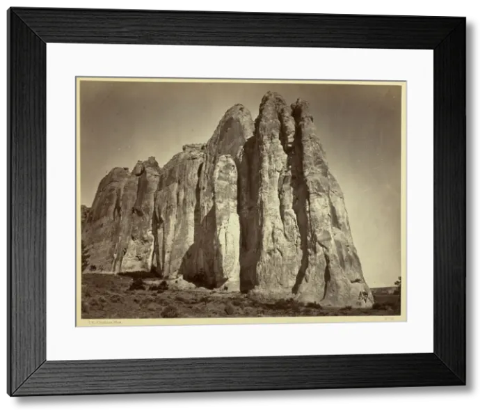 Framed Print : The South Side of Inscription Rock, 1873. Creator: Tim O Sullivan