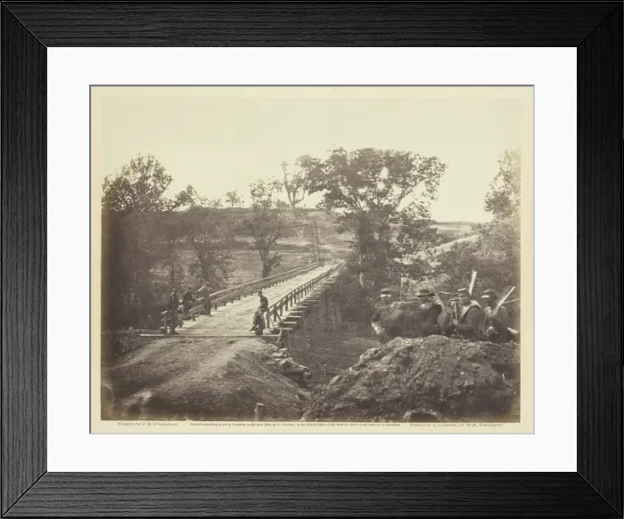 Framed Print : Chesterfield Bridge, North Anna, Virginia, May 1864. Creator: Alexander Gardner Framed Print : Chesterfield Bridge, North Anna, Virginia, May 1864. Creator: Alexander Gardner