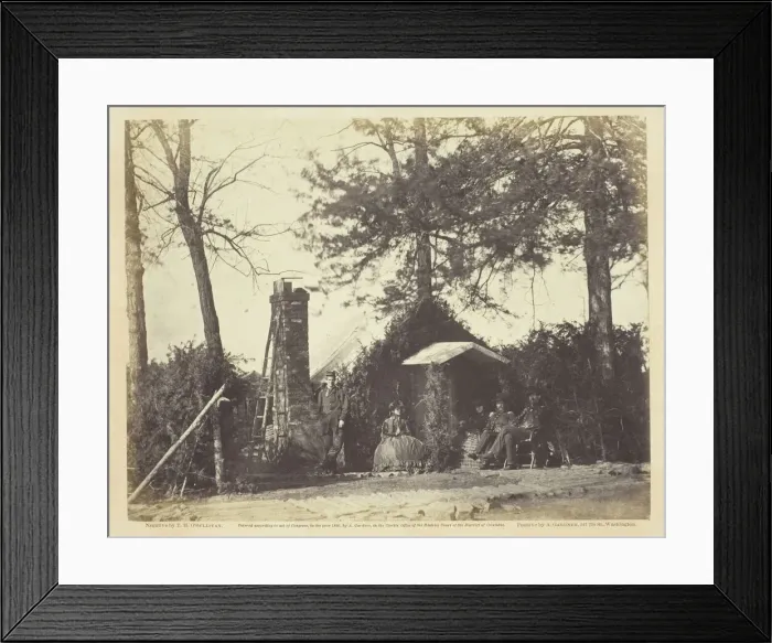 Framed Print : Camp Architecture, Brandy Station, Virginia, January 1864. Creator: Alexander Gardner Framed Print : Camp Architecture, Brandy Station, Virginia, January 1864. Creator: Alexander Gardner