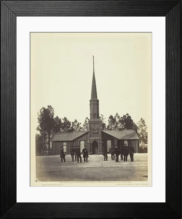 Framed Print : Poplar Grove Church, 1860 / 64. Creator: Alexander Gardner Framed Print : Poplar Grove Church, 1860 / 64. Creator: Alexander Gardner