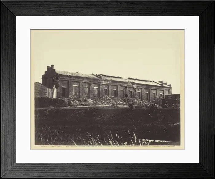 Framed Print : View of the Petersburg Gas Works, May 1865. Creator: Alexander Gardner Framed Print : View of the Petersburg Gas Works, May 1865. Creator: Alexander Gardner