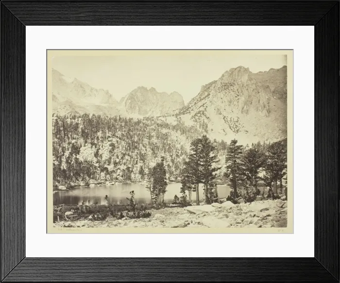 Framed Print : Alpine Lake, in the Sierra Nevada, California, 1871. Creator: Tim O Sullivan Framed Print : Alpine Lake, in the Sierra Nevada, California, 1871. Creator: Tim O Sullivan