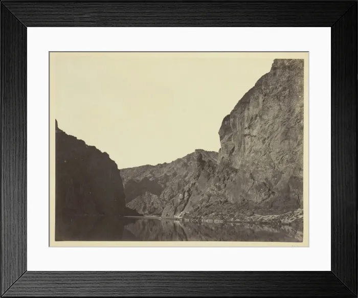 Framed Print : Black Canon, Colorado River, looking below from Big Horn Camp, 1871. Creator: Tim O'Sullivan Framed Print : Black Canon, Colorado River, looking below from Big Horn Camp, 1871. Creator: Tim O'Sullivan