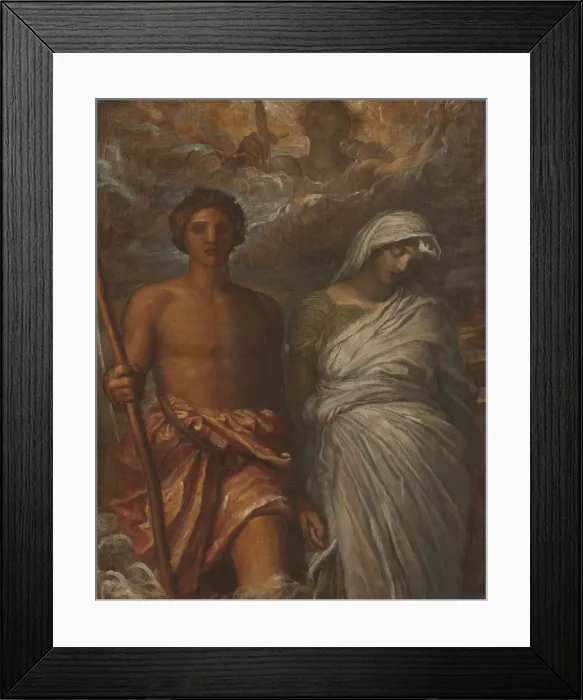 Framed Print : Time, Death and Judgment, 1866. Creator: George Frederick Watts Framed Print : Time, Death and Judgment, 1866. Creator: George Frederick Watts