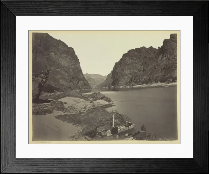Framed Print : Black Canon, Colorado River, Looking Above from Camp 7, 1871. Creator: Tim O'Sullivan Framed Print : Black Canon, Colorado River, Looking Above from Camp 7, 1871. Creator: Tim O'Sullivan