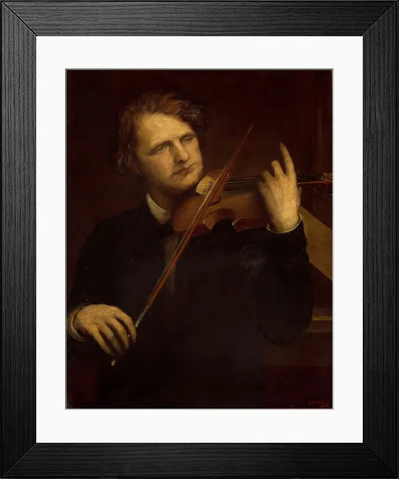 Framed Print : A Lamplight Study: Herr Joachim, 1868. Creator: George Frederick Watts Framed Print : A Lamplight Study: Herr Joachim, 1868. Creator: George Frederick Watts