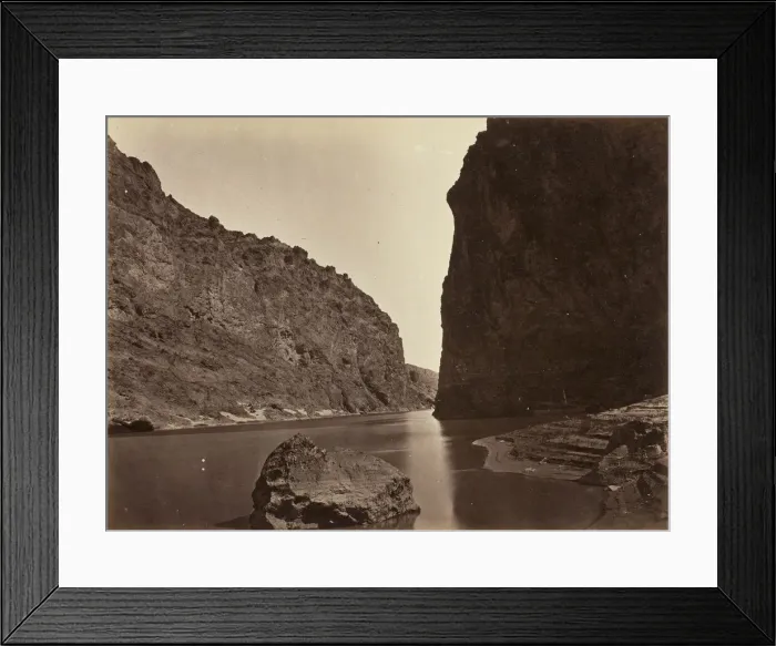 Framed Print : Black Canon, Colorado River, Looking Below, Near Camp 7, 1871. Creator: Tim O'Sullivan Framed Print : Black Canon, Colorado River, Looking Below, Near Camp 7, 1871. Creator: Tim O'Sullivan