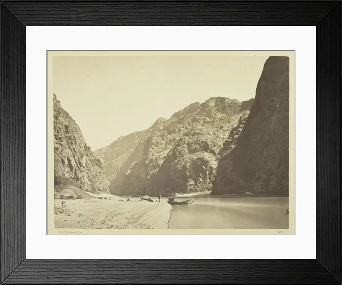 Framed Print : Black Canon, looking above from Mirror Bar, 1871. Creator: Tim O'Sullivan Framed Print : Black Canon, looking above from Mirror Bar, 1871. Creator: Tim O'Sullivan