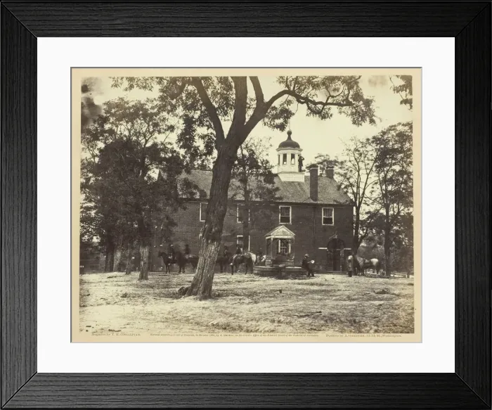 Framed Print : Fairfax Court-House, June 1863. Creator: Alexander Gardner Framed Print : Fairfax Court-House, June 1863. Creator: Alexander Gardner
