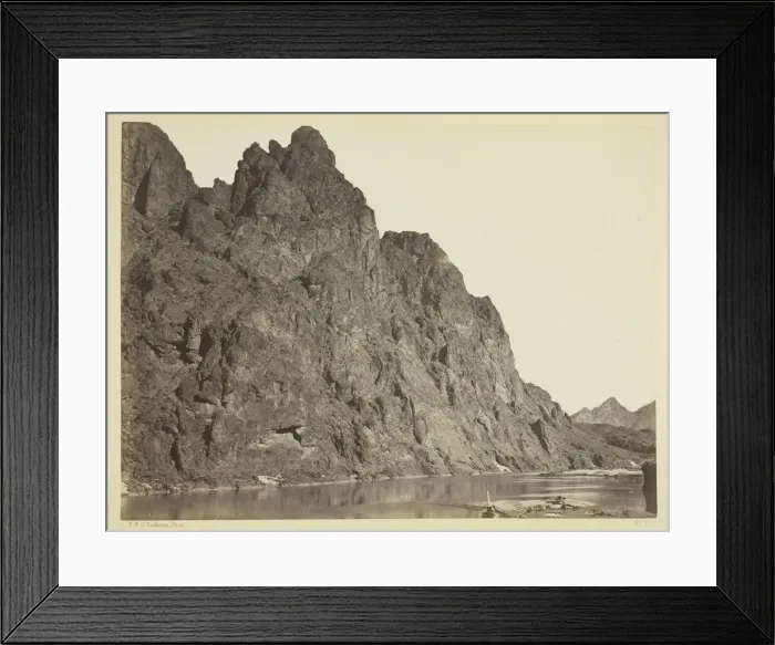 Framed Print : Bluff Opposite Big Horn Camp, Black Canon, Colorado River, 1871. Creator: Tim O'Sullivan Framed Print : Bluff Opposite Big Horn Camp, Black Canon, Colorado River, 1871. Creator: Tim O'Sullivan