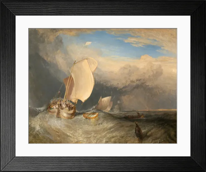 Framed Print : Fishing Boats with Hucksters Bargaining for Fish, 1837 / 38. Creator: JMW Turner Framed Print : Fishing Boats with Hucksters Bargaining for Fish, 1837 / 38. Creator: JMW Turner