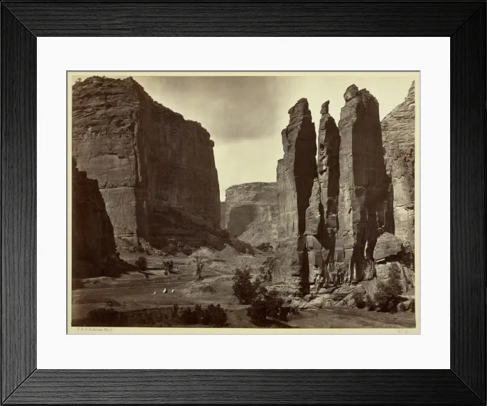 Framed Print : Canyon de Chelle, Walls of the Grand Canyon, about 1200 feet in height, 1873 Framed Print : Canyon de Chelle, Walls of the Grand Canyon, about 1200 feet in height, 1873