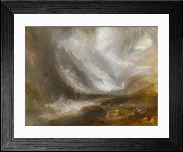 Framed Print : Valley of Aosta: Snowstorm, Avalanche, and Thunderstorm, 1836 / 37. Creator: JMW Turner Framed Print : Valley of Aosta: Snowstorm, Avalanche, and Thunderstorm, 1836 / 37. Creator: JMW Turner