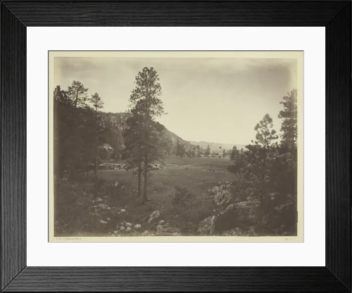 Framed Print : Cooleys Park, Sierra Blanca Range, Arizona, 1873. Creator: Tim O Sullivan Framed Print : Cooleys Park, Sierra Blanca Range, Arizona, 1873. Creator: Tim O Sullivan