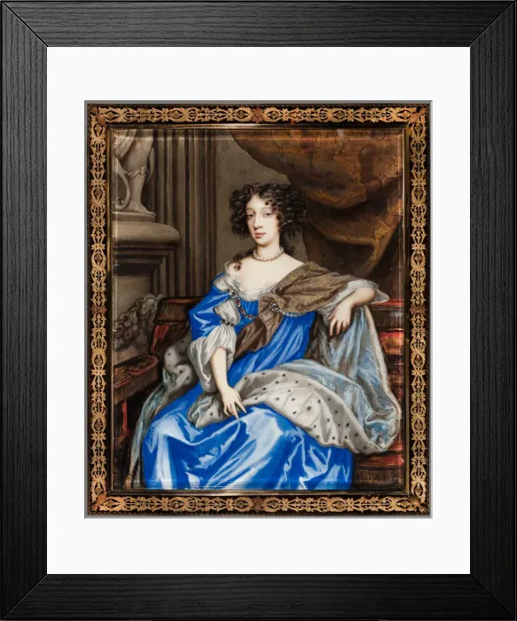 Framed Print : Portrait of Mary of Modena, c. 1673. Creator: Nicholas Dixon, Attributed to English, c Framed Print : Portrait of Mary of Modena, c. 1673. Creator: Nicholas Dixon, Attributed to English, c