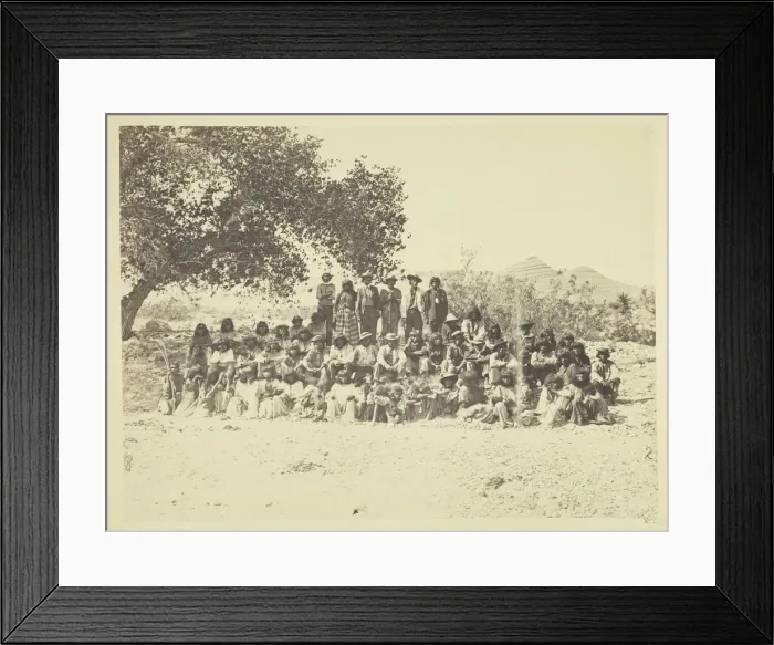 Framed Print : Group of Pah-Ute Indians, Nevada, 1871. Creator: Tim O Sullivan Framed Print : Group of Pah-Ute Indians, Nevada, 1871. Creator: Tim O Sullivan