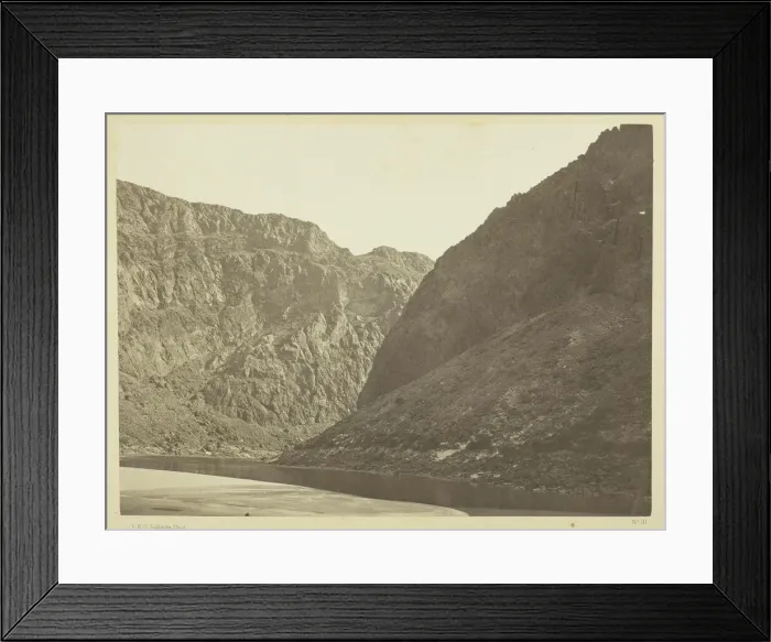 Framed Print : Entrance to Black Canon, Colorado River, 1871. Creator: Tim O'Sullivan Framed Print : Entrance to Black Canon, Colorado River, 1871. Creator: Tim O'Sullivan