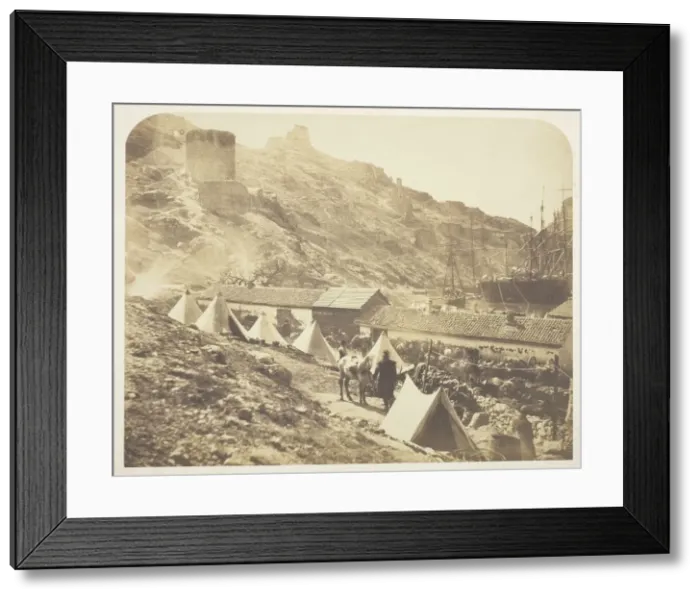 Framed Print : The Genoese Castle, Balaklava, 1855. Creator: Roger Fenton Framed Print : The Genoese Castle, Balaklava, 1855. Creator: Roger Fenton