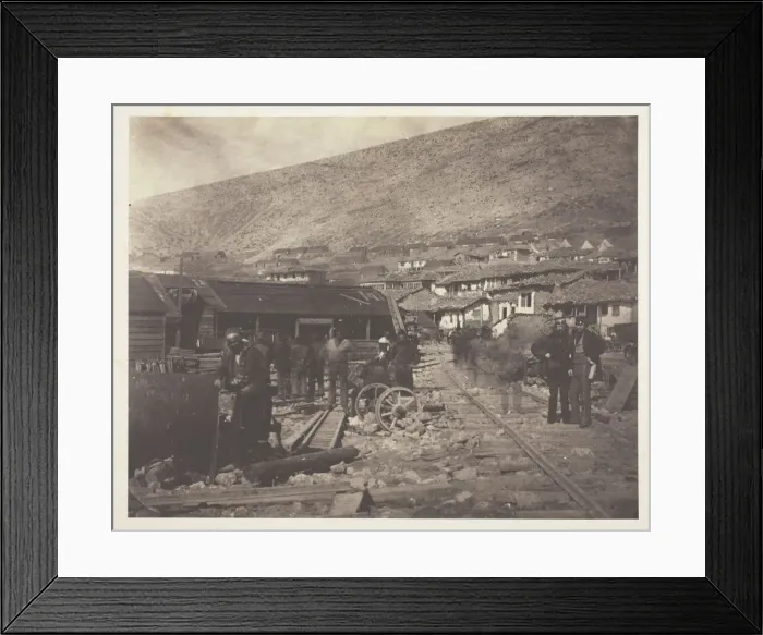 Framed Print : The Railway Yard, Balaklava, 1855. Creator: Roger Fenton Framed Print : The Railway Yard, Balaklava, 1855. Creator: Roger Fenton