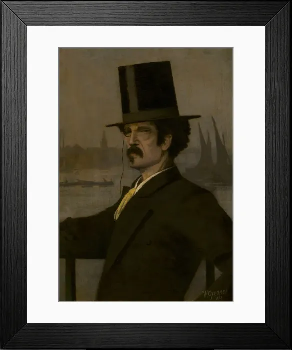 Framed Print : James McNeill Whistler, 1869. Creator: Walter Greaves Framed Print : James McNeill Whistler, 1869. Creator: Walter Greaves