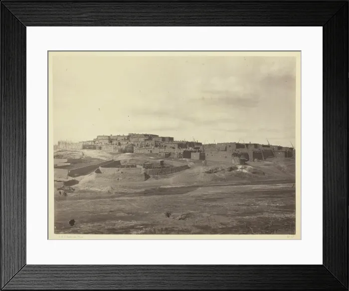 Framed Print : Indian Pueblo, Zuni, N. M. View from the South, 1873. Creator: Tim O Sullivan Framed Print : Indian Pueblo, Zuni, N. M. View from the South, 1873. Creator: Tim O Sullivan