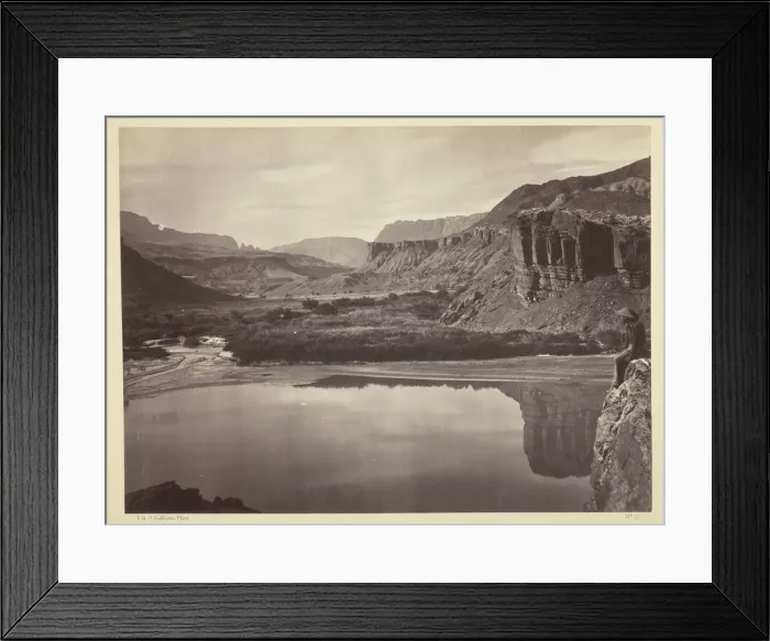 Framed Print : Looking Across the Colorado River to the Mouth of Paria Creek, 1873 Framed Print : Looking Across the Colorado River to the Mouth of Paria Creek, 1873