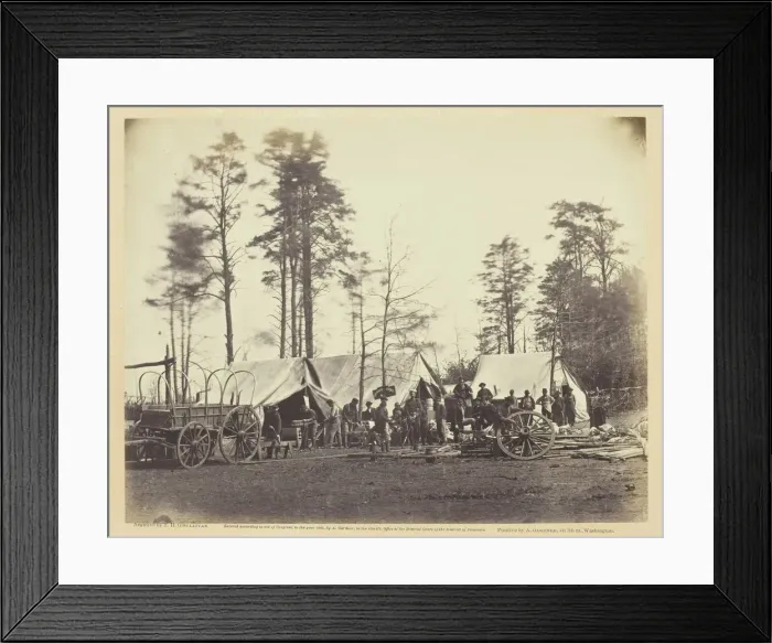 Framed Print : Army Repair Shop, February 1864. Creator: Alexander Gardner Framed Print : Army Repair Shop, February 1864. Creator: Alexander Gardner