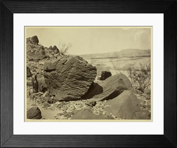 Framed Print : Rock Carved by Drifting Sand, Below Fortification Rock, Arizona, 1871 Framed Print : Rock Carved by Drifting Sand, Below Fortification Rock, Arizona, 1871