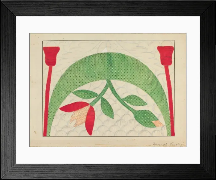 Framed Print : Quilt, 1935 / 1942. Creator: Margaret Linsley Framed Print : Quilt, 1935 / 1942. Creator: Margaret Linsley