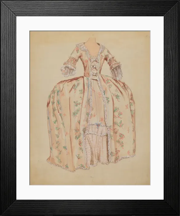Framed Print : Dress, c. 1936. Creator: Dorothy Gernon Framed Print : Dress, c. 1936. Creator: Dorothy Gernon