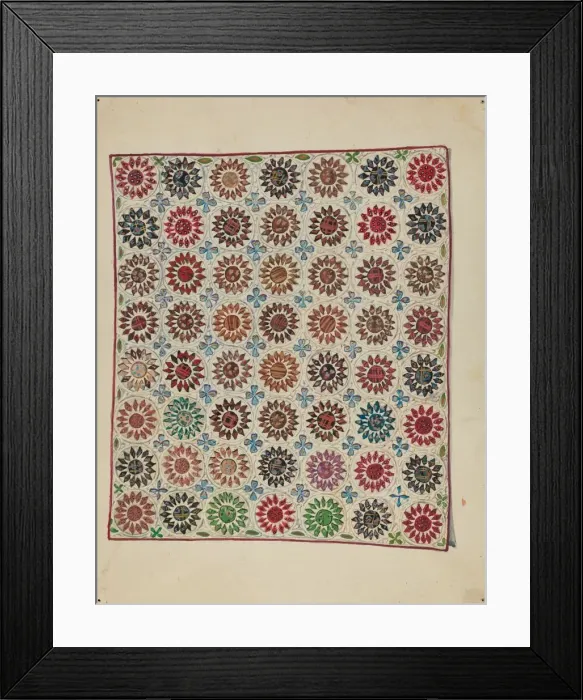Framed Print : Quilt, c. 1938. Creator: George Loughridge Framed Print : Quilt, c. 1938. Creator: George Loughridge