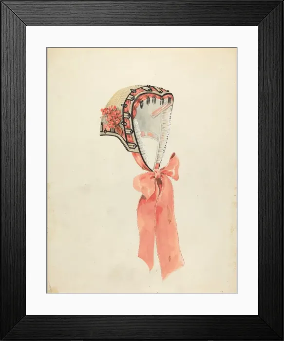 Framed Print : Bonnet, c. 1938. Creator: Gertrude Lemberg Framed Print : Bonnet, c. 1938. Creator: Gertrude Lemberg